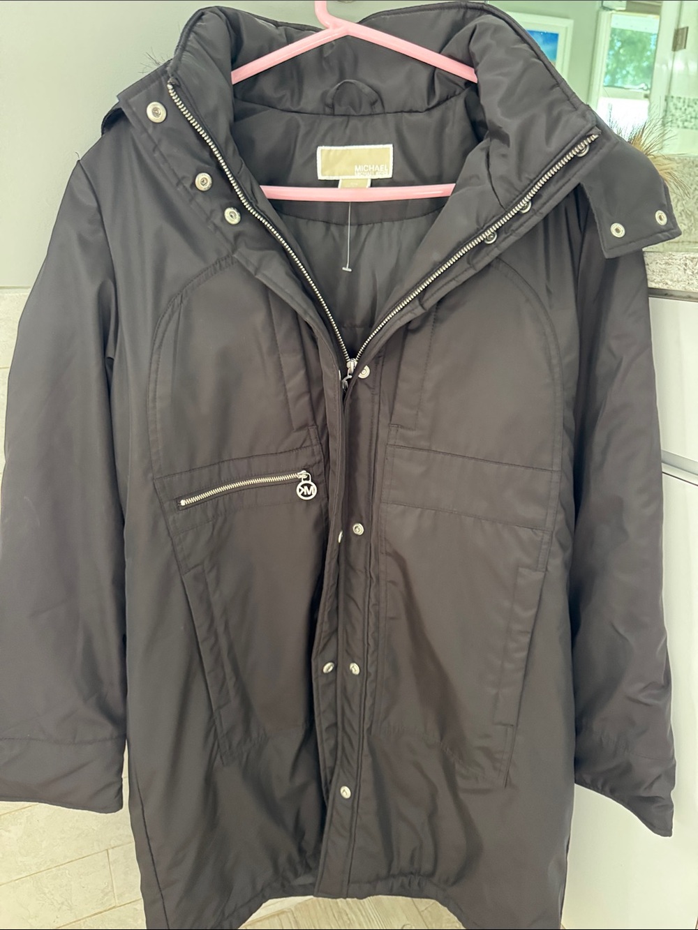 Dark brown Michael Kors puffer coat